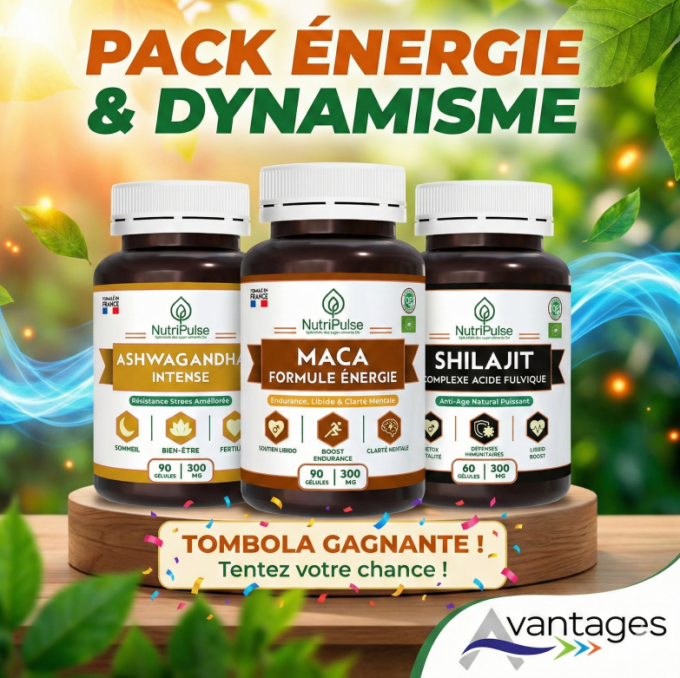 Pack Énergie & Dynamisme (Maca + Shilajit + Ashwagandha)