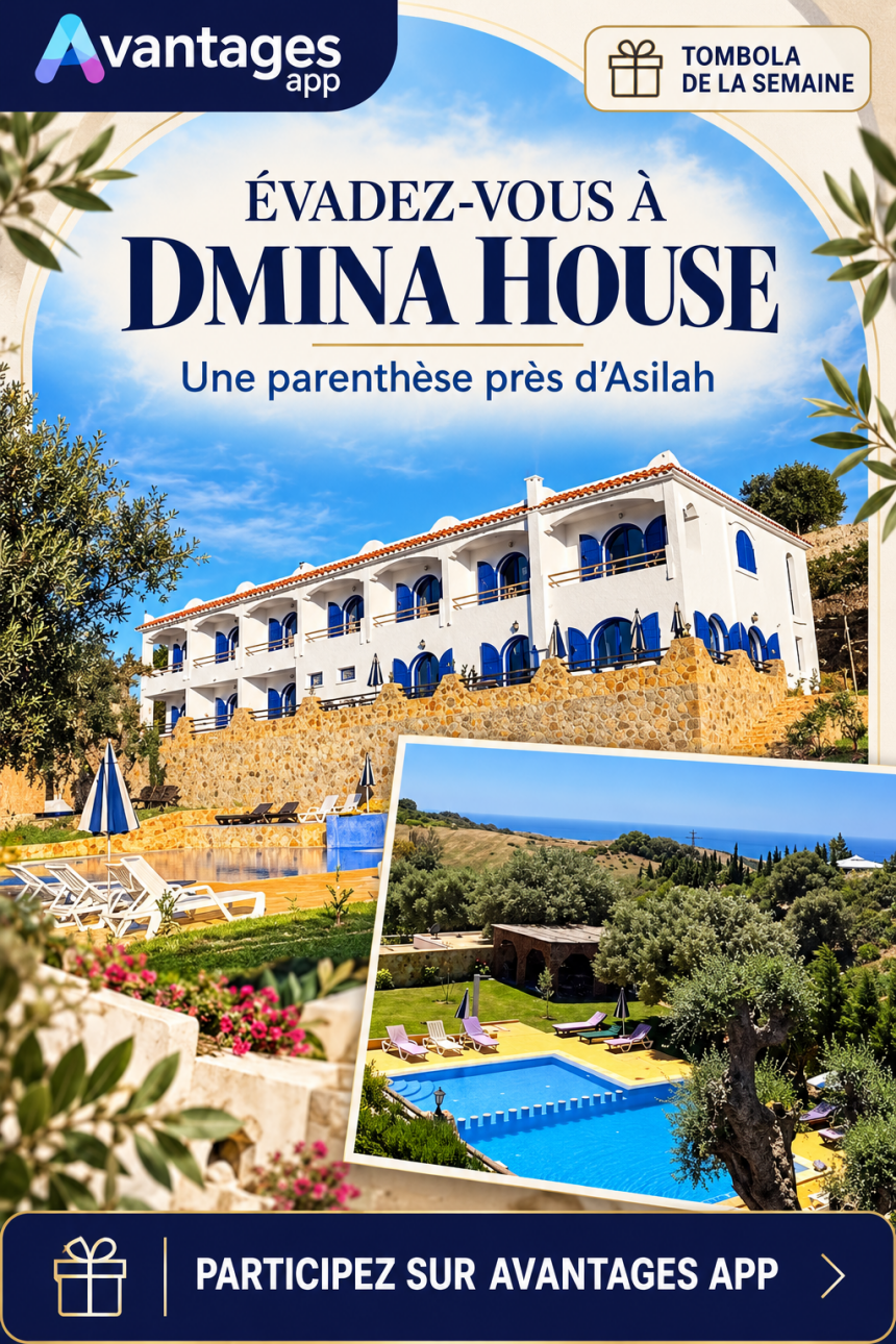🌿 Gagnez un week-end d’évasion à Dmina House, près d’Assilah !